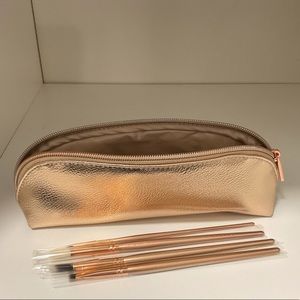 Morphe Rose Gold Makeup Brush Case With Brushes (Untouched)